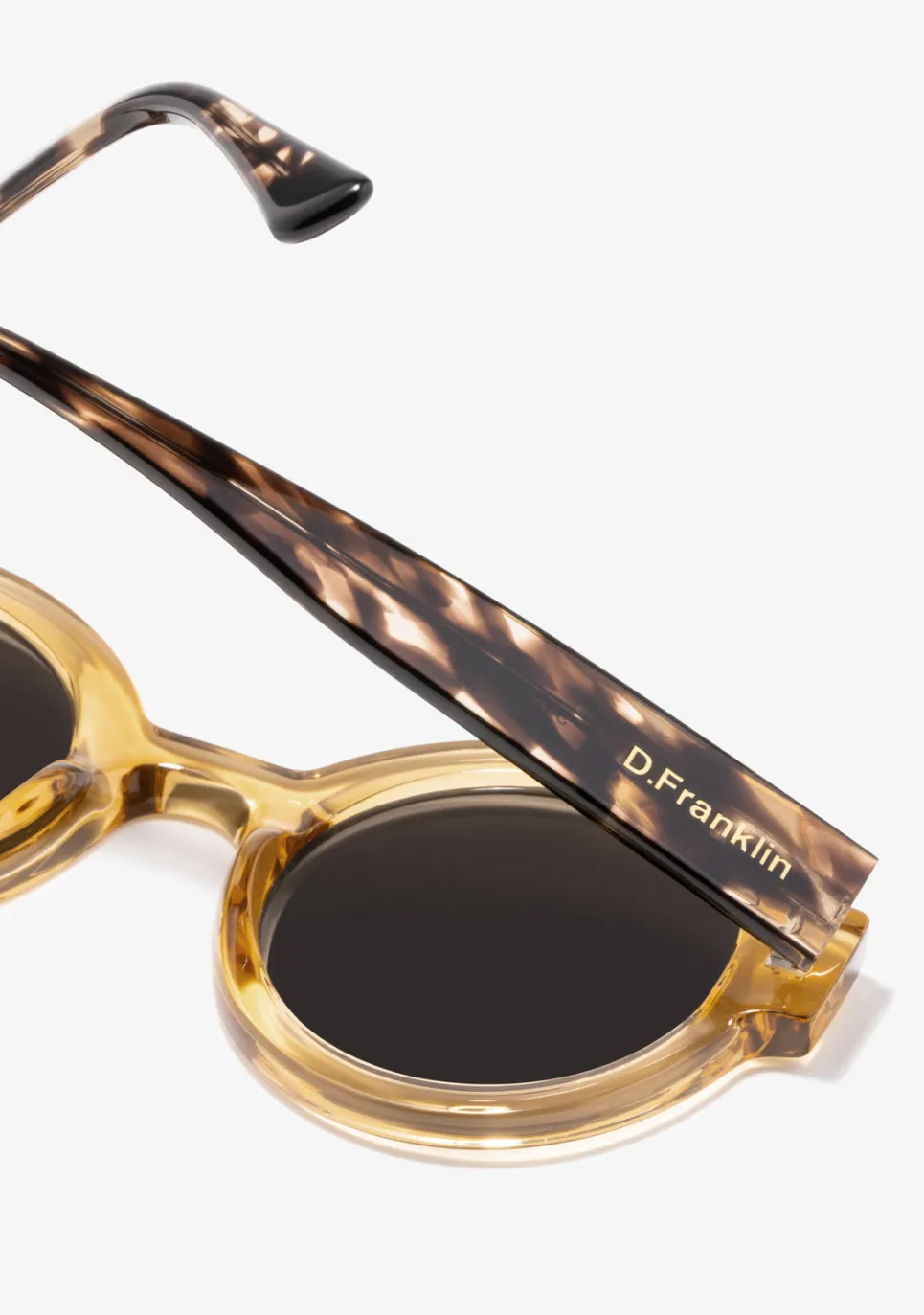D.Franklin 913 Amber / Smoke|Damen Runde Sonnenbrillen