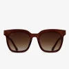 D.Franklin 993 Crystal Brown/Grad Brown|Damen Cat Eye Sonnenbrillen