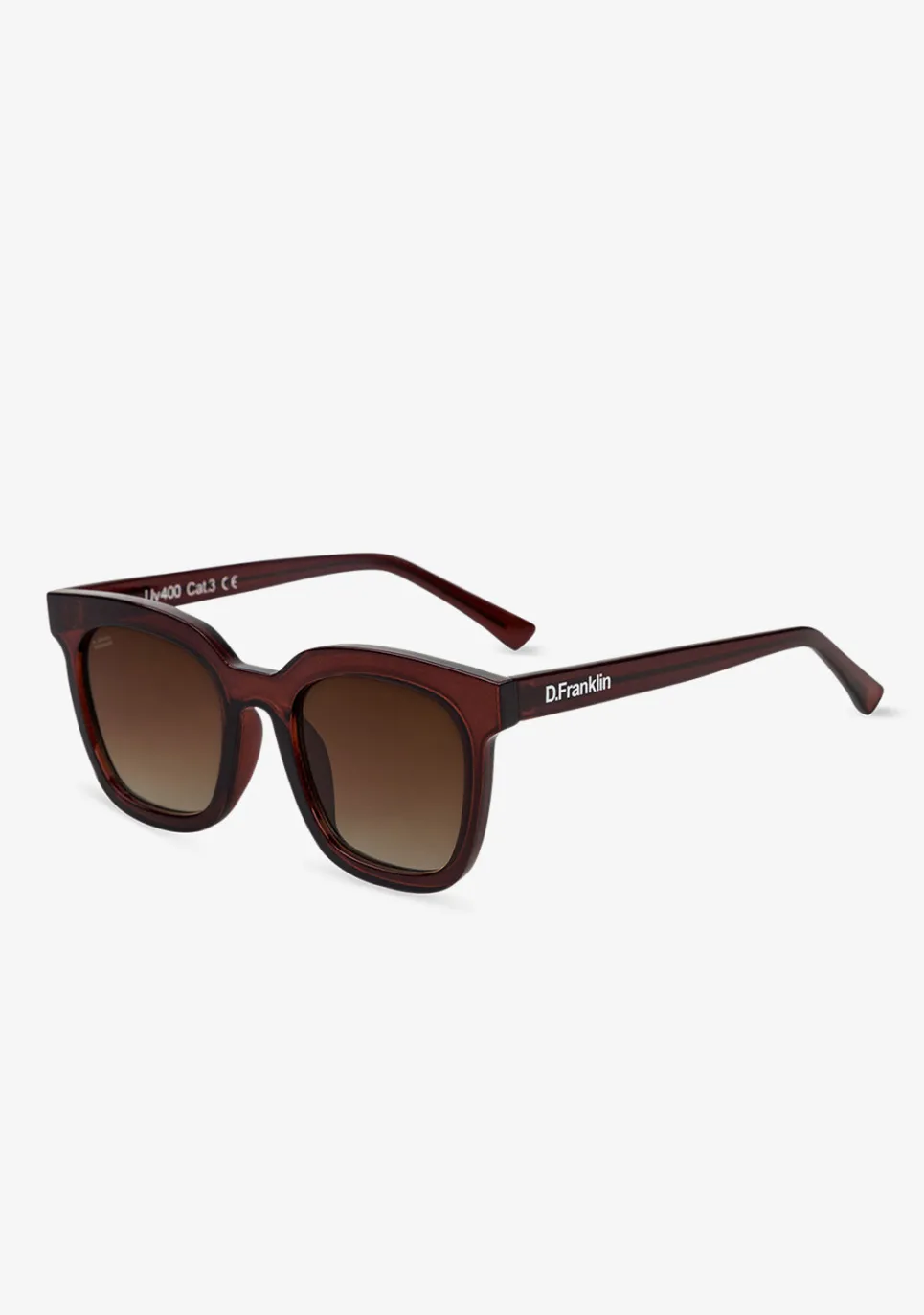 D.Franklin 993 Crystal Brown/Grad Brown|Damen Cat Eye Sonnenbrillen