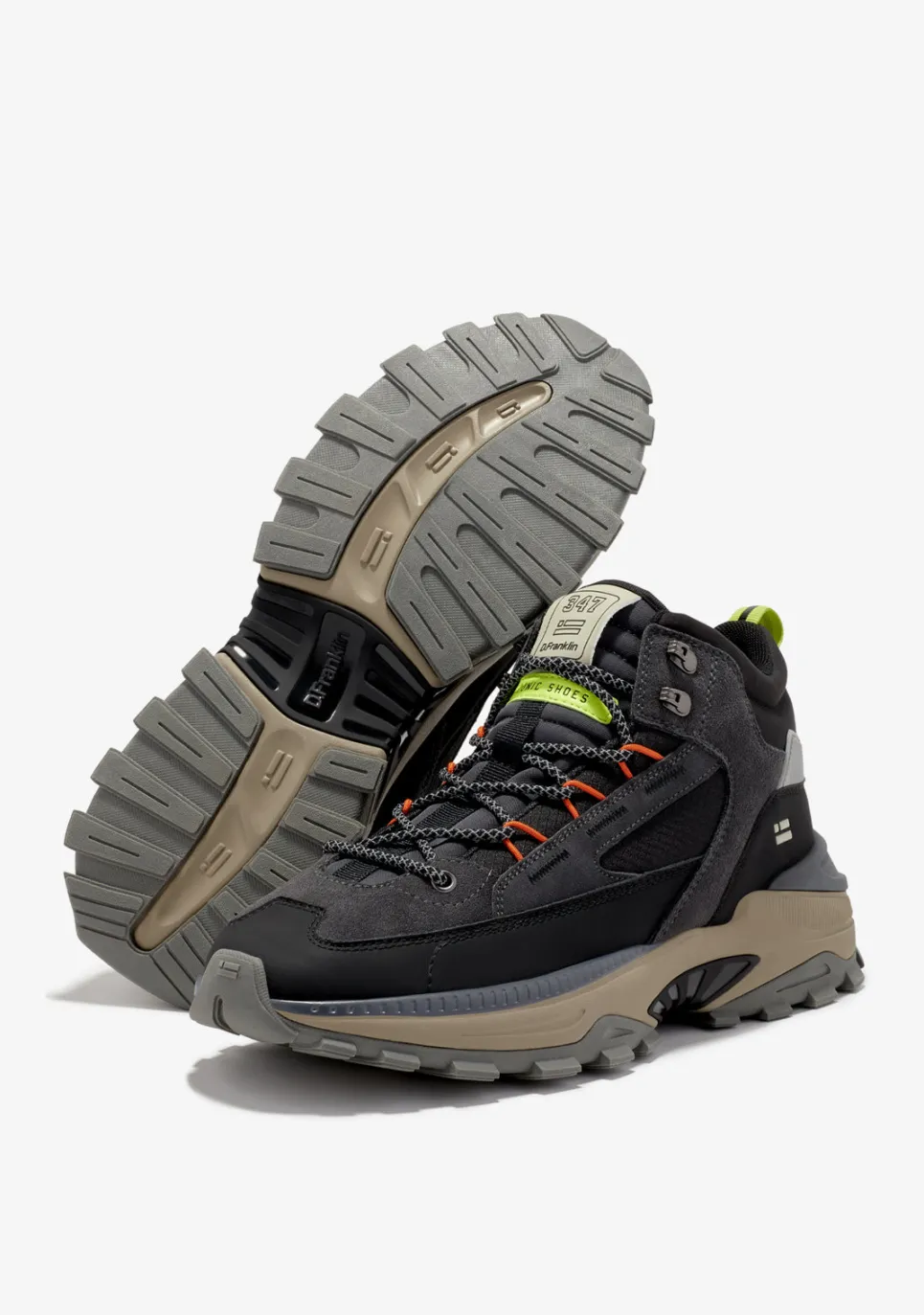 D.Franklin 347 Hike Black|Damen Sneakers|Lässige Stiefel