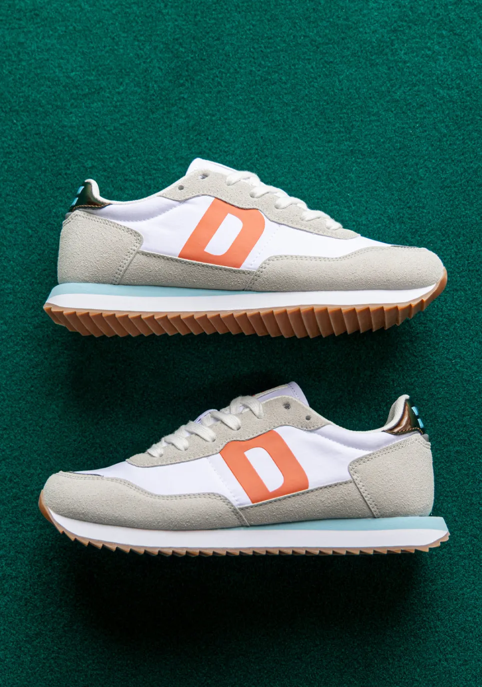D.Franklin 535 Nylon White / Pastel Blue|Damen Sneakers