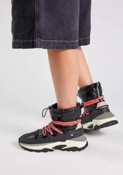 D.Franklin 347 Pluf Black|Damen Stiefel