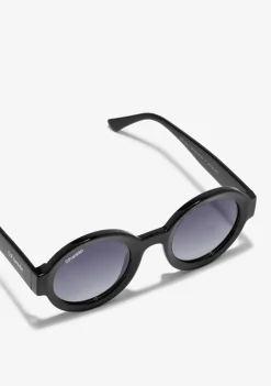 D.Franklin 913 Shiny Black / Gradient Smoke|Damen Runde Sonnenbrillen|Polarisierte Sonnenbrillen