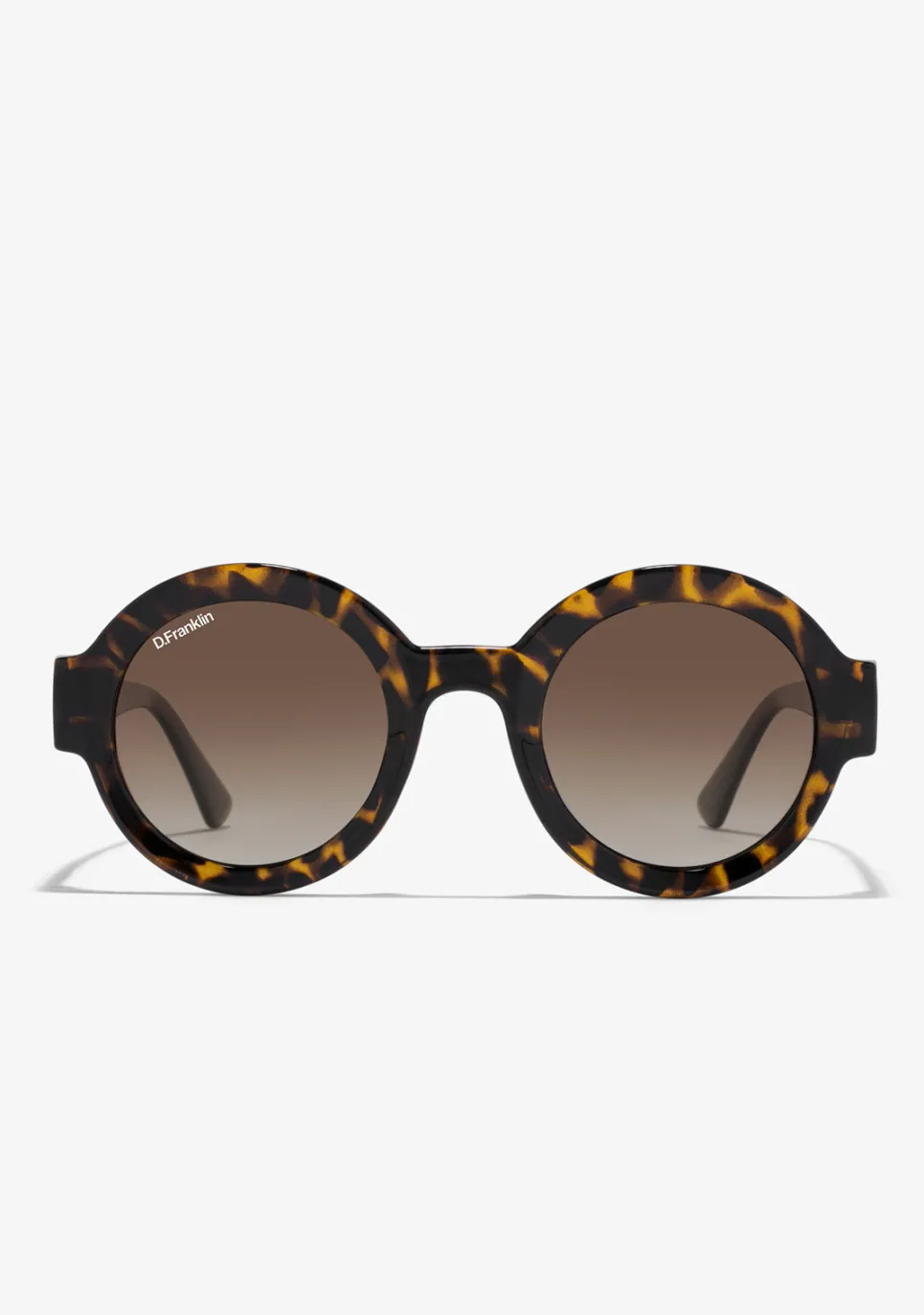 D.Franklin 913 Shiny Demi / Gradient Brown|Damen Runde Sonnenbrillen|Polarisierte Sonnenbrillen