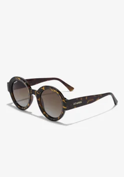D.Franklin 913 Shiny Demi / Gradient Brown|Damen Runde Sonnenbrillen|Polarisierte Sonnenbrillen