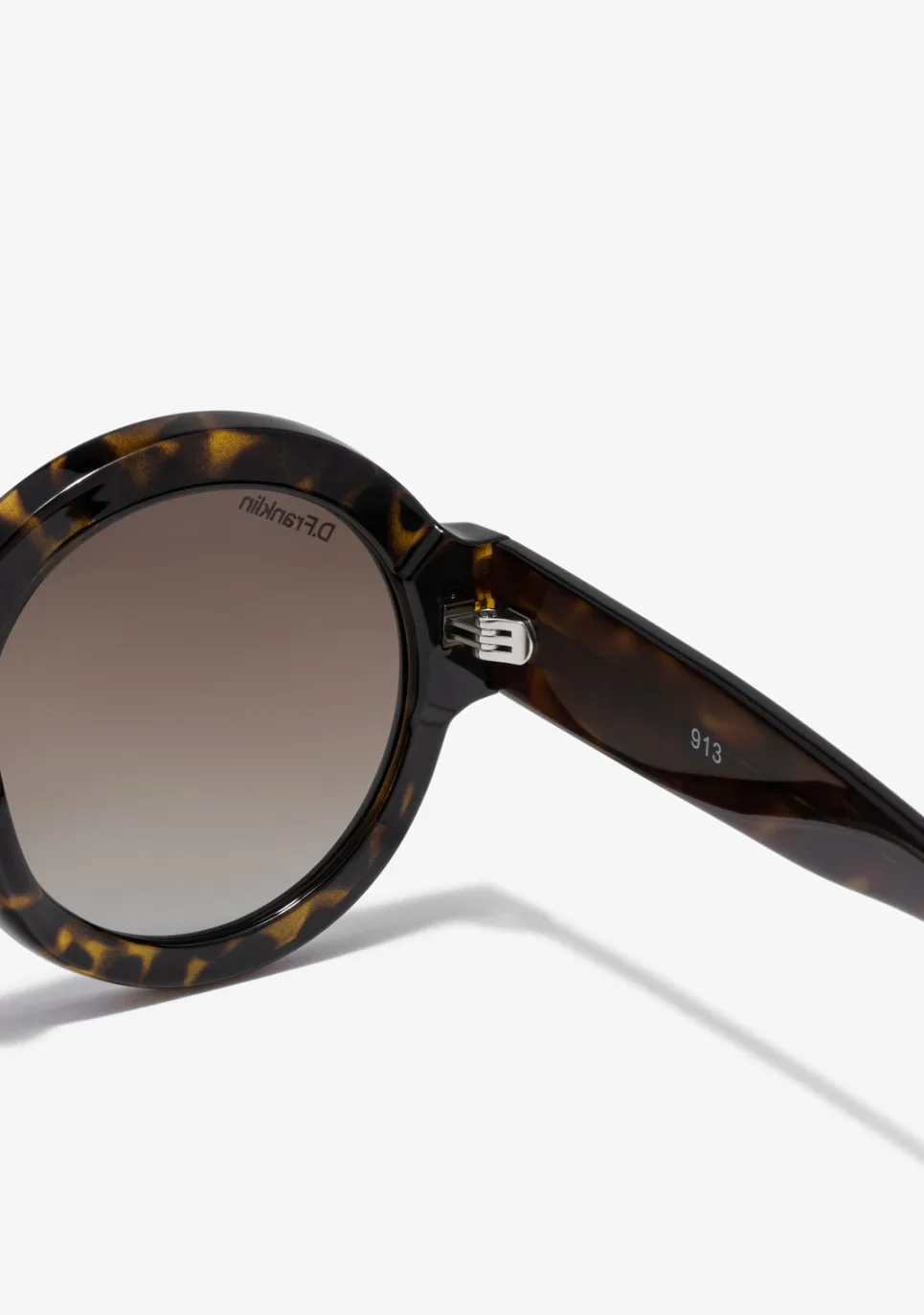 D.Franklin 913 Shiny Demi / Gradient Brown|Damen Runde Sonnenbrillen|Polarisierte Sonnenbrillen