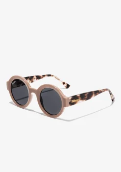 D.Franklin 913 Shiny Tan / Smoke|Damen Runde Sonnenbrillen