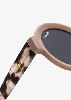 D.Franklin 913 Shiny Tan / Smoke|Damen Runde Sonnenbrillen