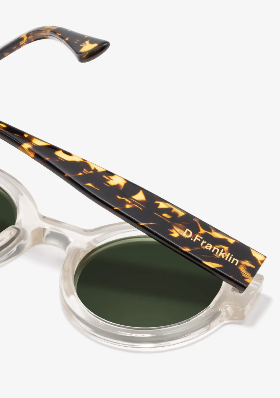D.Franklin 913 Transparent / G15|Damen Runde Sonnenbrillen