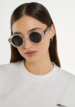 D.Franklin 913 Transparent / G15|Damen Runde Sonnenbrillen