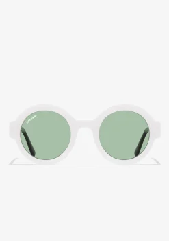 D.Franklin 913 White / Green|Damen Runde Sonnenbrillen