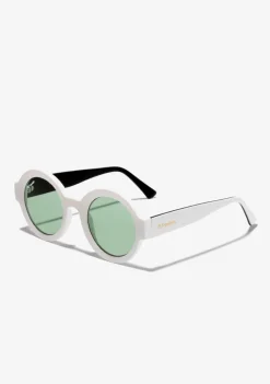 D.Franklin 913 White / Green|Damen Runde Sonnenbrillen