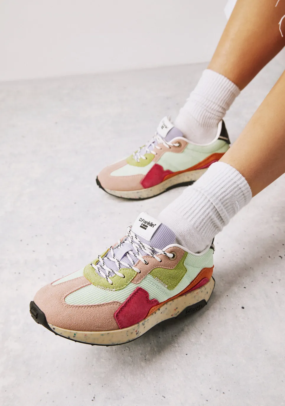 D.Franklin Active Flag Patch Lime|Damen Sneakers