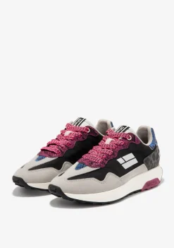D.Franklin Active Flag Safari Black|Damen Sneakers
