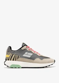 D.Franklin Active Flag Safari Pewter|Damen Sneakers