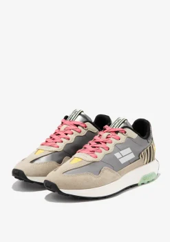 D.Franklin Active Flag Safari Pewter|Damen Sneakers