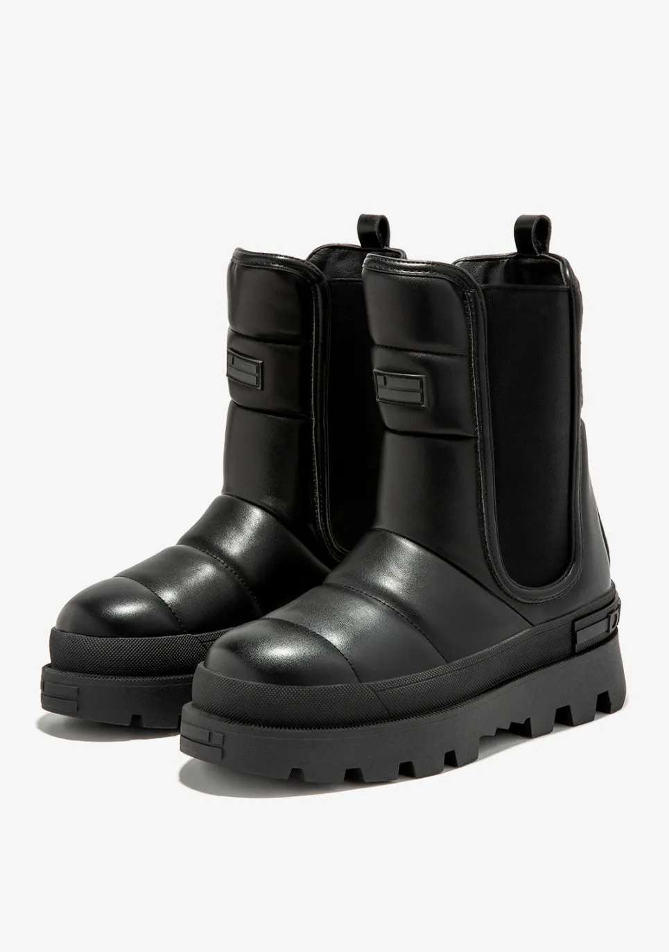 D.Franklin All Track Bomb Black|Damen Plattform-Stiefel|Lässige Stiefel