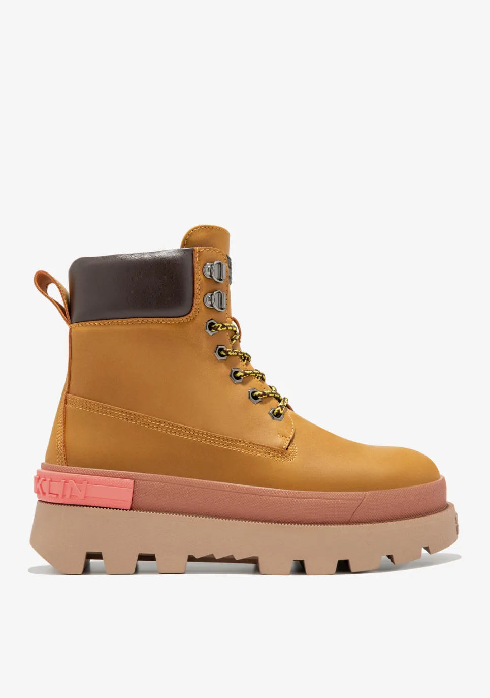 D.Franklin All Track Brown|Damen Plattform-Stiefel|Lässige Stiefel