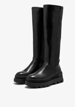 D.Franklin All Track High Black|Damen Plattform-Stiefel|Lässige Stiefel