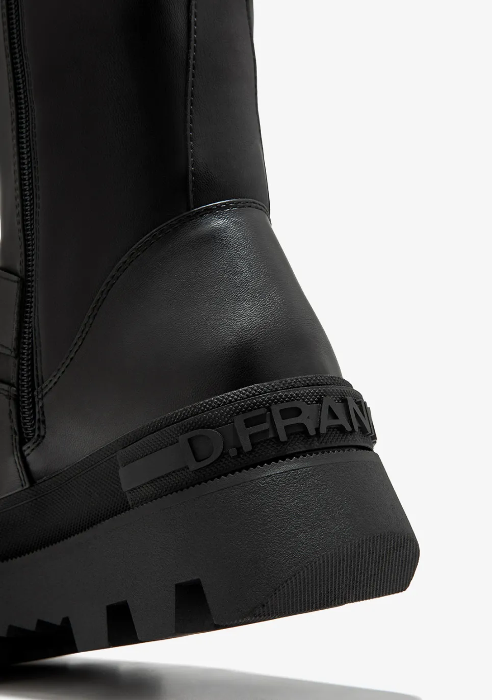 D.Franklin All Track Moto High Black|Damen Plattform-Stiefel|Lässige Stiefel