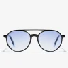 D.Franklin America Round Black / Grad Blue|Damen Pilotenbrillen|Runde Sonnenbrillen