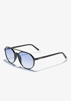 D.Franklin America Round Black / Grad Blue|Damen Pilotenbrillen|Runde Sonnenbrillen
