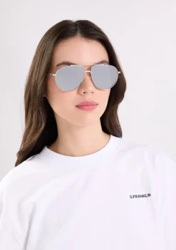 D.Franklin Aviator Legacy Silver / Silver|Damen Pilotenbrillen|Pilotenbrillen