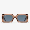 D.Franklin Bahamas Crystal Bronze / Sky|Damen Eckige Sonnenbrillen|Polarisierte Sonnenbrillen