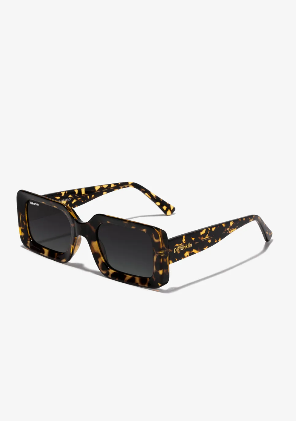 D.Franklin Bahamas Dark Grey / Grad Brown|Damen Polarisierte Sonnenbrillen|Eckige Sonnenbrillen
