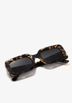 D.Franklin Bahamas Dark Grey / Grad Brown|Damen Polarisierte Sonnenbrillen|Eckige Sonnenbrillen