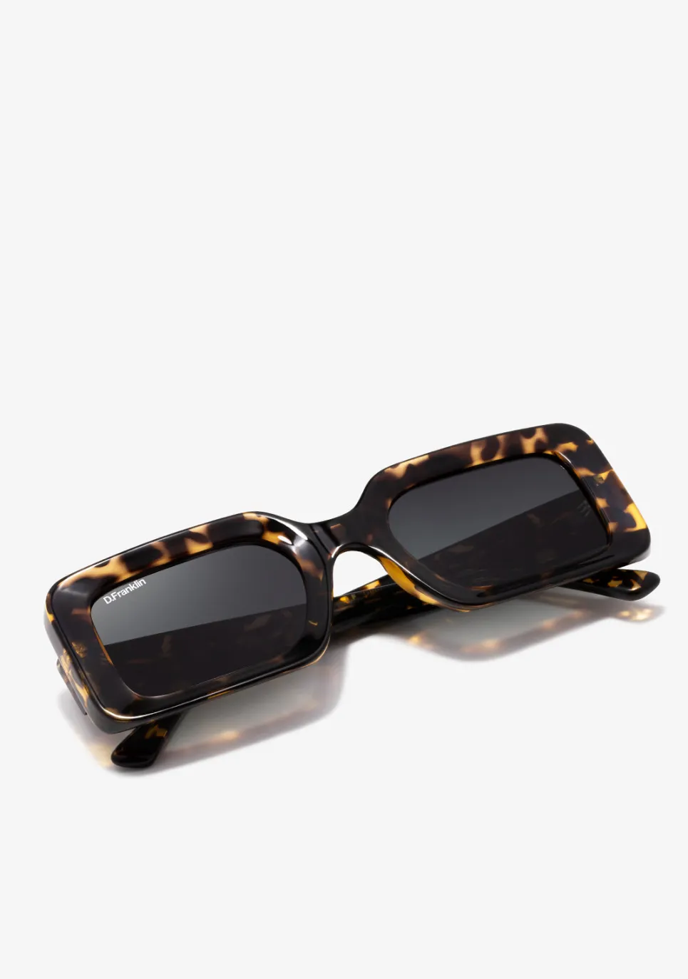 D.Franklin Bahamas Dark Grey / Grad Brown|Damen Polarisierte Sonnenbrillen|Eckige Sonnenbrillen