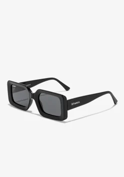 D.Franklin Bahamas Shiny Black / Smoke|Damen Eckige Sonnenbrillen|Polarisierte Sonnenbrillen