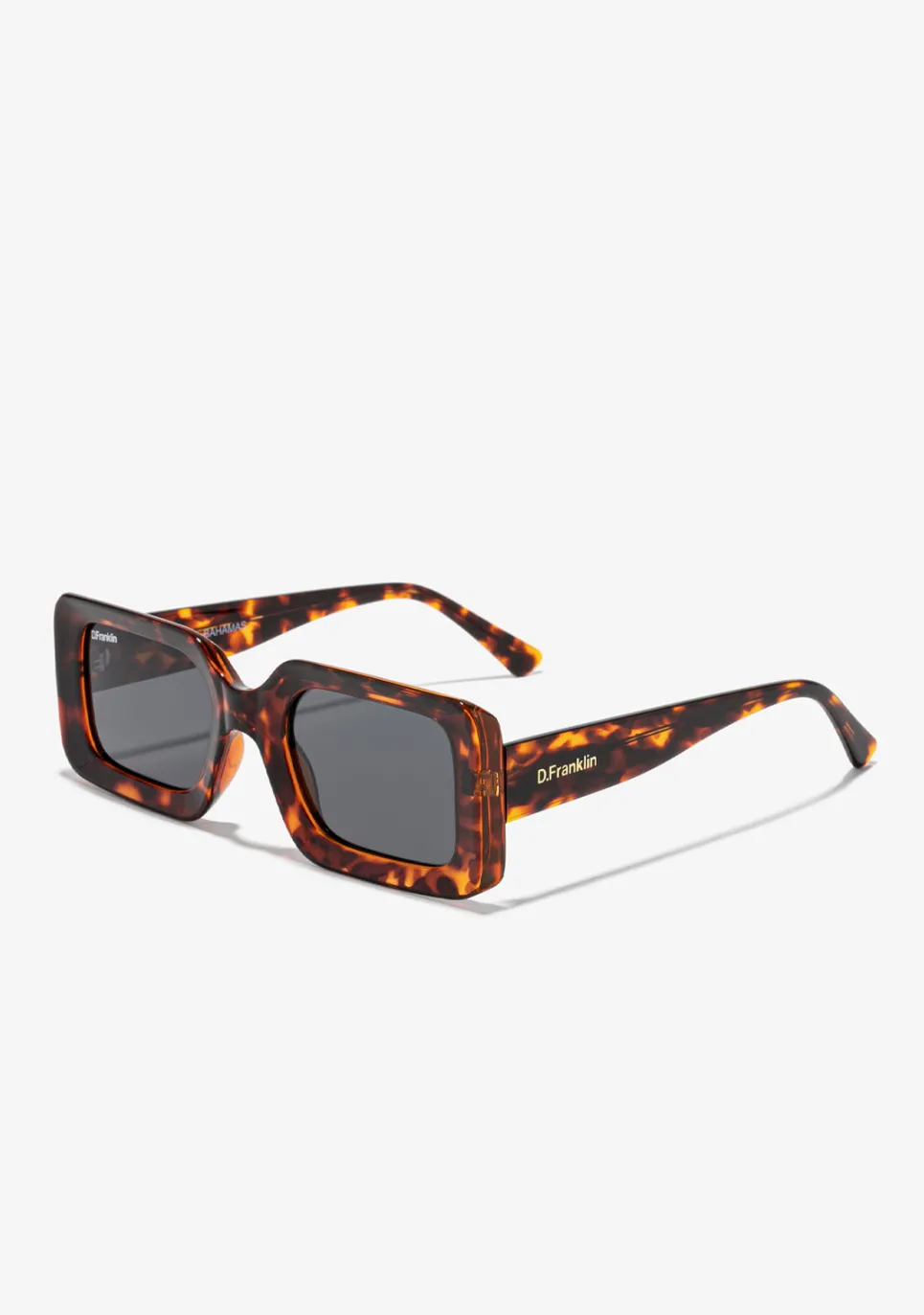 D.Franklin Bahamas Shiny Demi / Smoke|Damen Eckige Sonnenbrillen|Polarisierte Sonnenbrillen