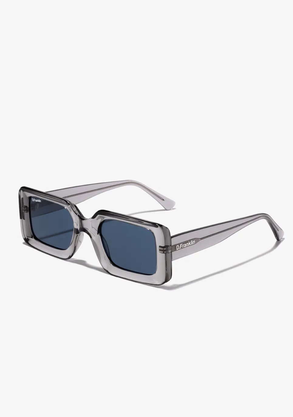 D.Franklin Bahamas Transparent / Smoke|Damen Eckige Sonnenbrillen|Polarisierte Sonnenbrillen