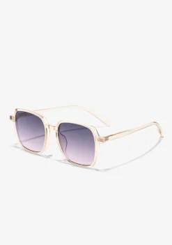 D.Franklin Banger Transparent / Gradient Lavender|Damen Eckige Sonnenbrillen
