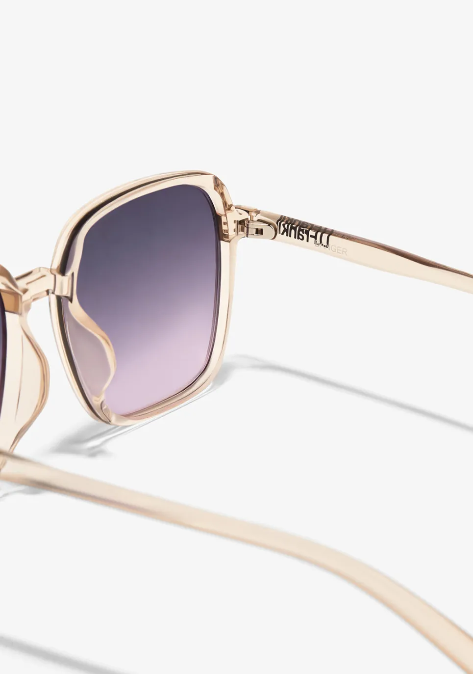 D.Franklin Banger Transparent / Gradient Lavender|Damen Eckige Sonnenbrillen