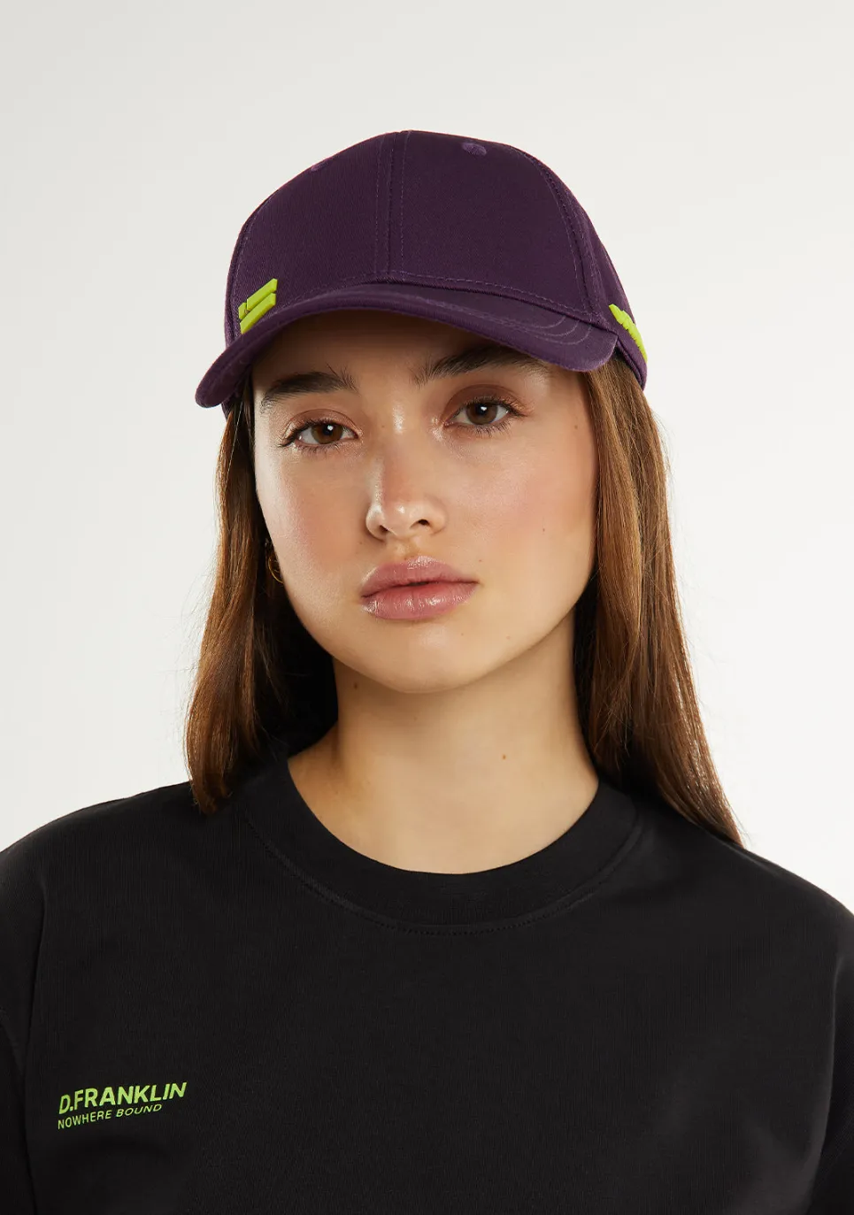 D.Franklin Basic Flag Cap Purple / Yellow|Damen Kappen|Kappen