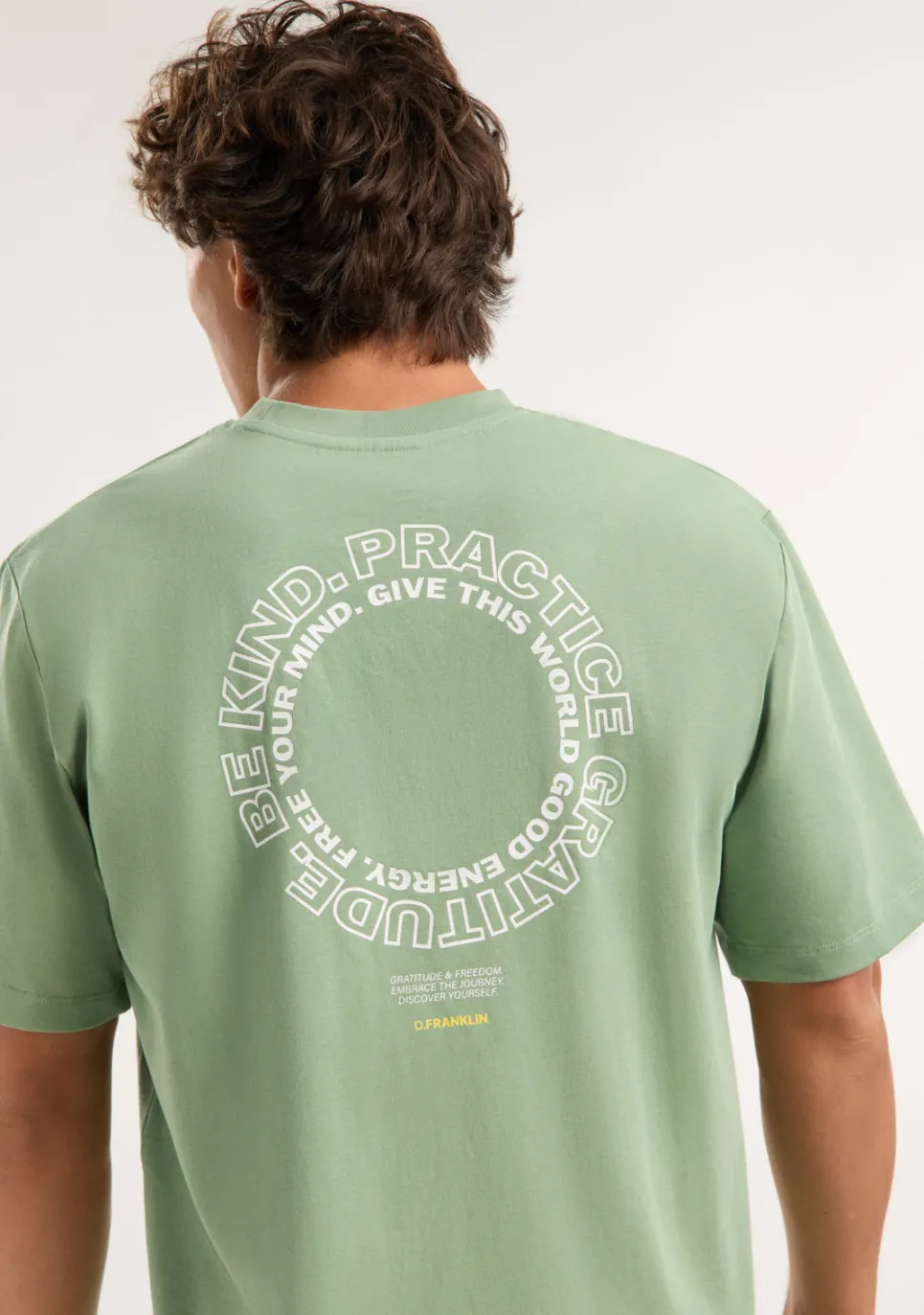 D.Franklin Be Kind T-Shirt Sage Green|Damen T-Shirts|T-Shirts