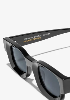 D.Franklin Bermuda Shiny Black / Smoke|Damen Polarisierte Sonnenbrillen|Polarisierte Sonnenbrillen