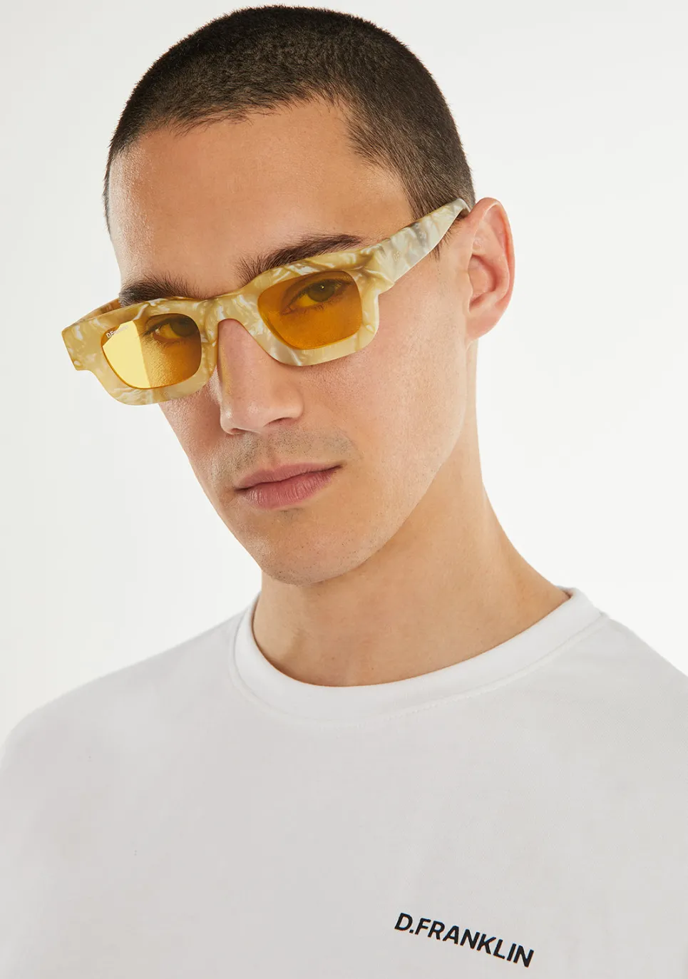 D.Franklin Bermuda White Stone / Yellow|Damen Polarisierte Sonnenbrillen|Polarisierte Sonnenbrillen