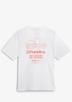 D.Franklin Best Burger T-Shirt White / Orange|Damen T-Shirts|T-Shirts