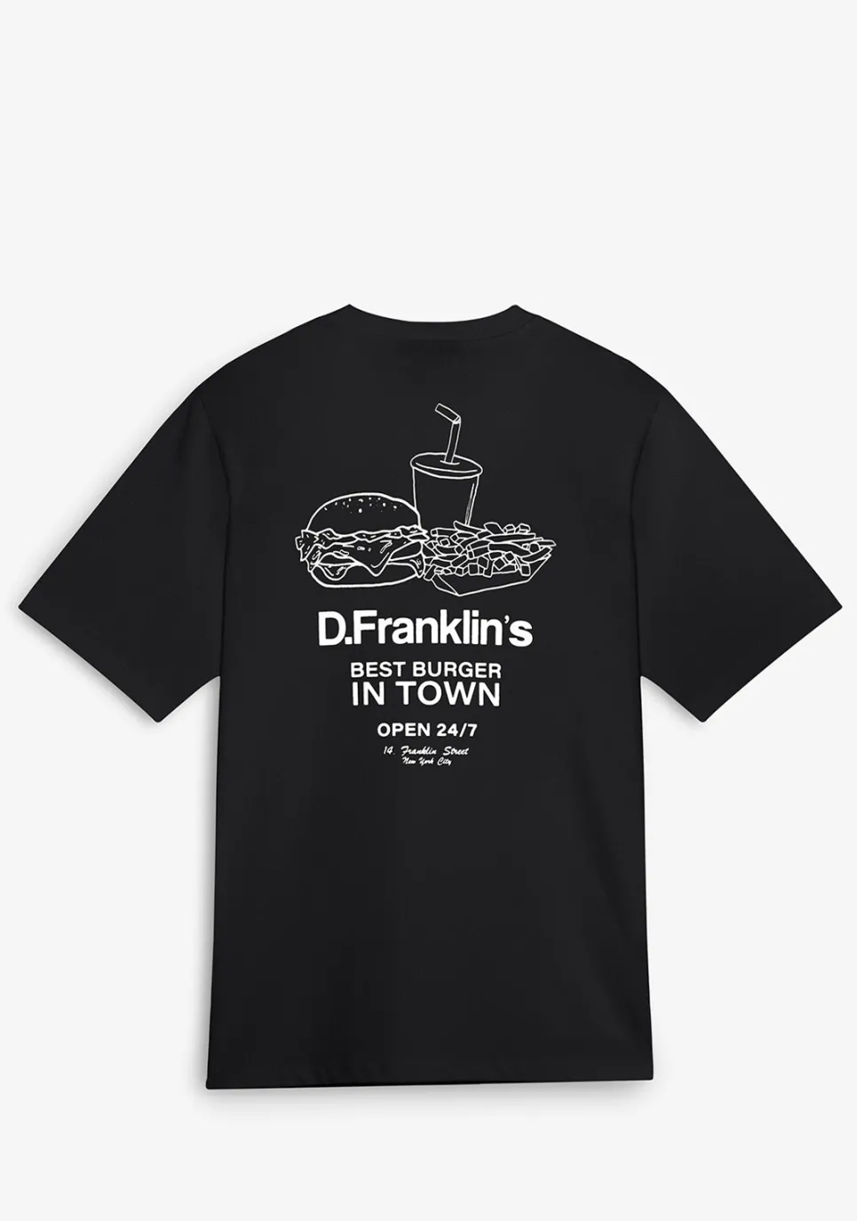 D.Franklin Best Burger T-Shirt Black / White|Damen T-Shirts|T-Shirts
