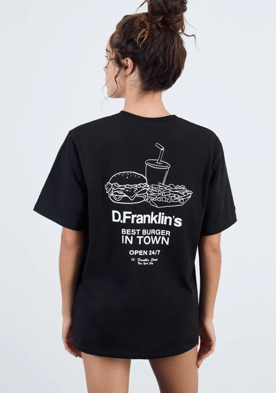 D.Franklin Best Burger T-Shirt Black / White|Damen T-Shirts|T-Shirts