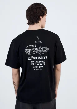 D.Franklin Best Burger T-Shirt Black / White|Damen T-Shirts|T-Shirts