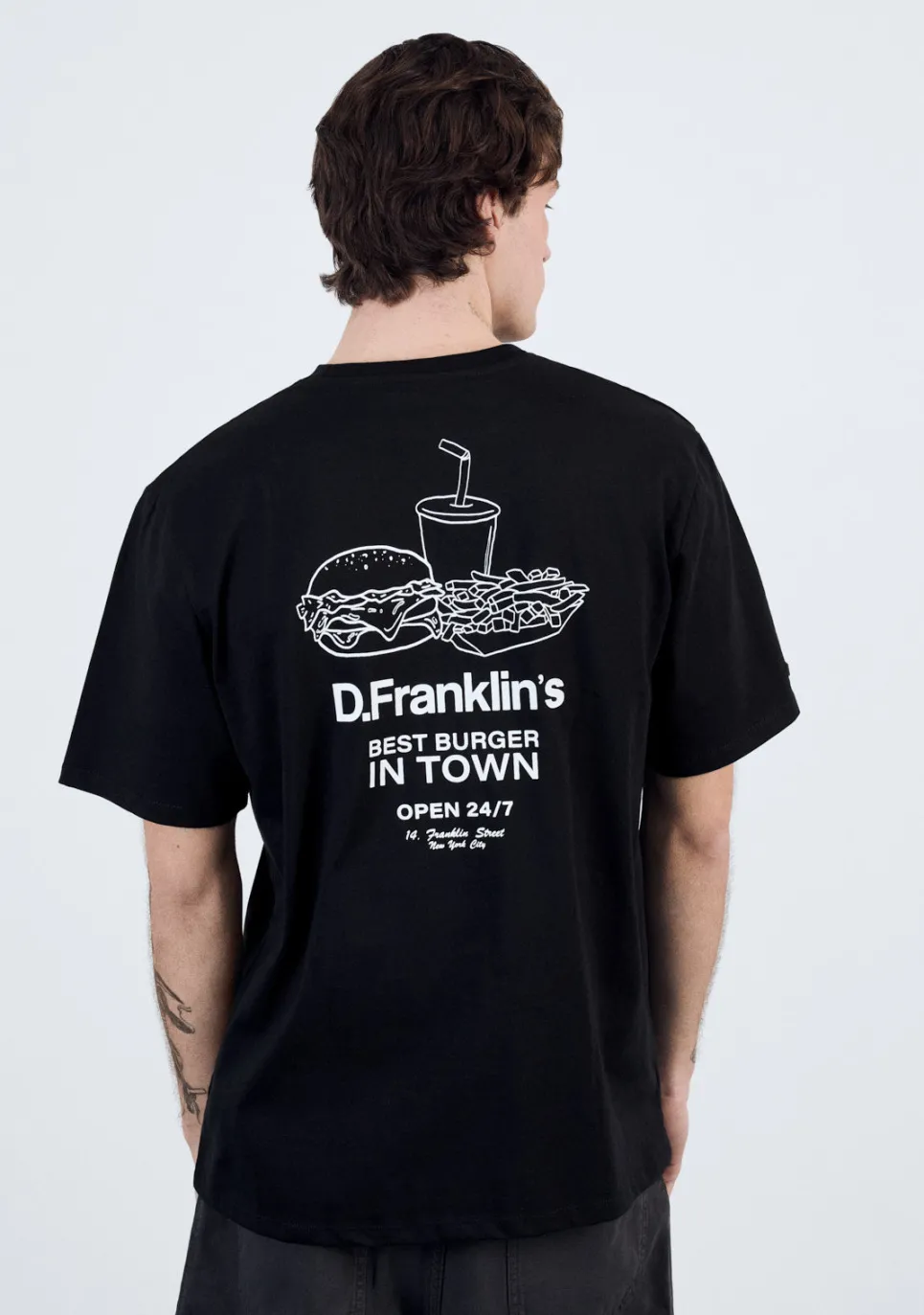 D.Franklin Best Burger T-Shirt Black / White|Damen T-Shirts|T-Shirts