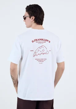 D.Franklin Best Pizza T-Shirt White / Wine|Damen T-Shirts|T-Shirts