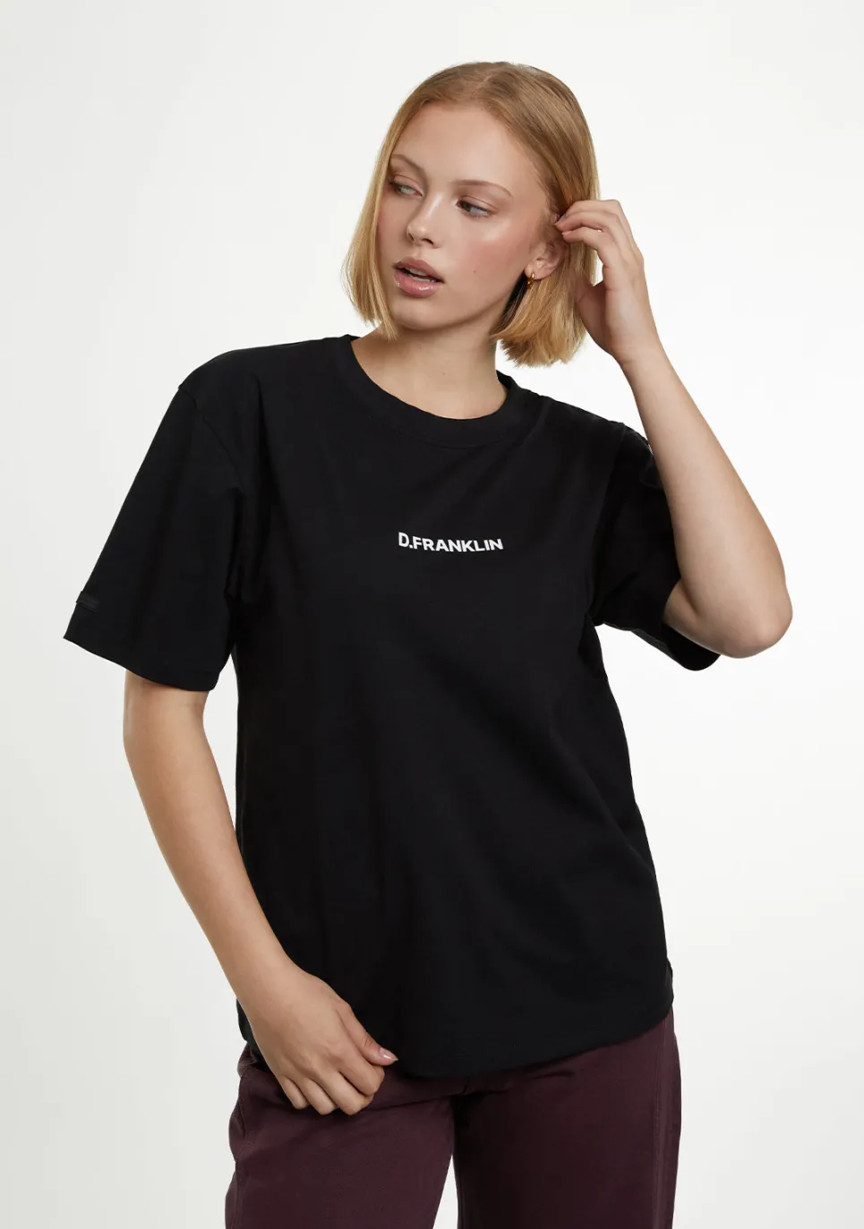 D.Franklin Binary Tee Black|Damen T-Shirts|T-Shirts