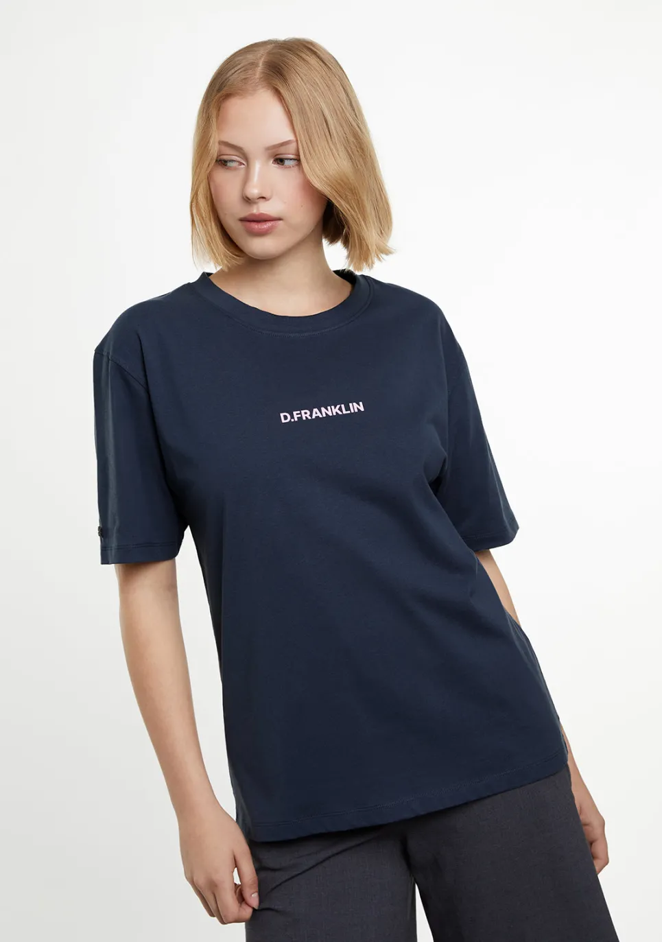 D.Franklin Binary Tee Grey|Damen T-Shirts|T-Shirts