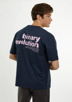 D.Franklin Binary Tee Grey|Damen T-Shirts|T-Shirts