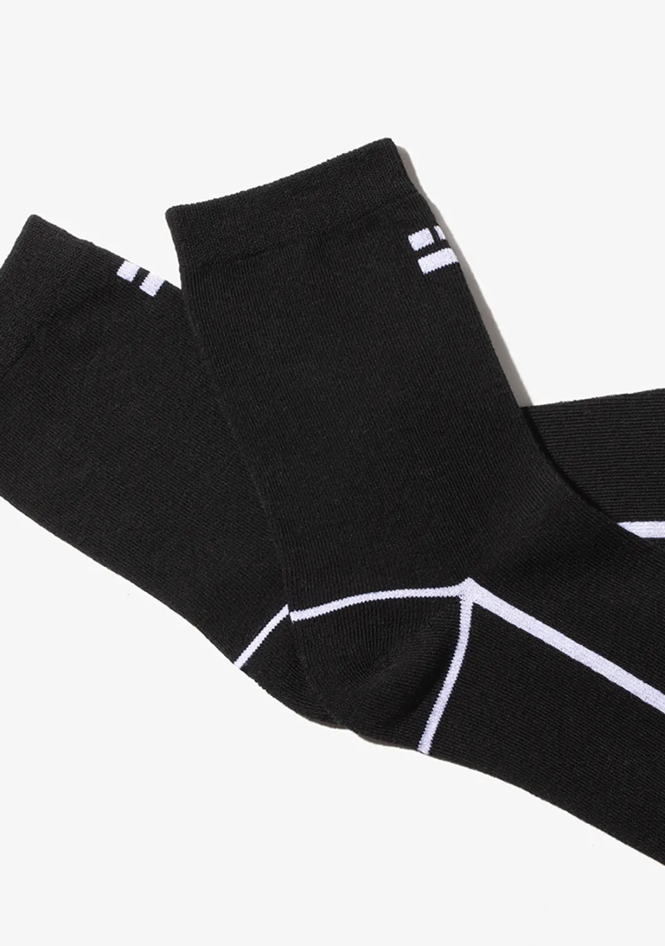 D.Franklin Black & White Lines Socks 2 Pack|Damen Socken|Socken